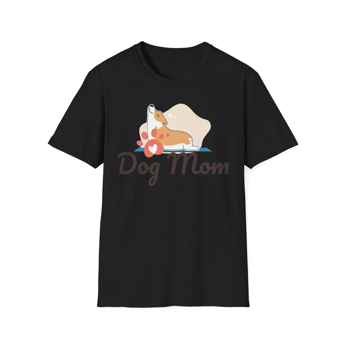 Dog Mom T-Shirt — Colorful Paw Print Tee for Pet Lovers