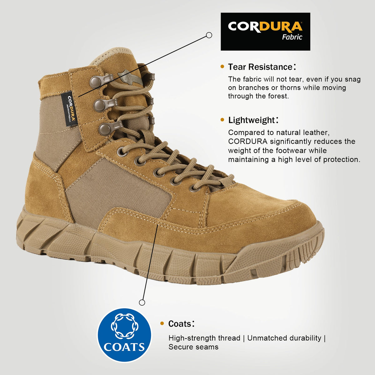 VOTAGOO® Men's Lightweight Military Tactical Boots