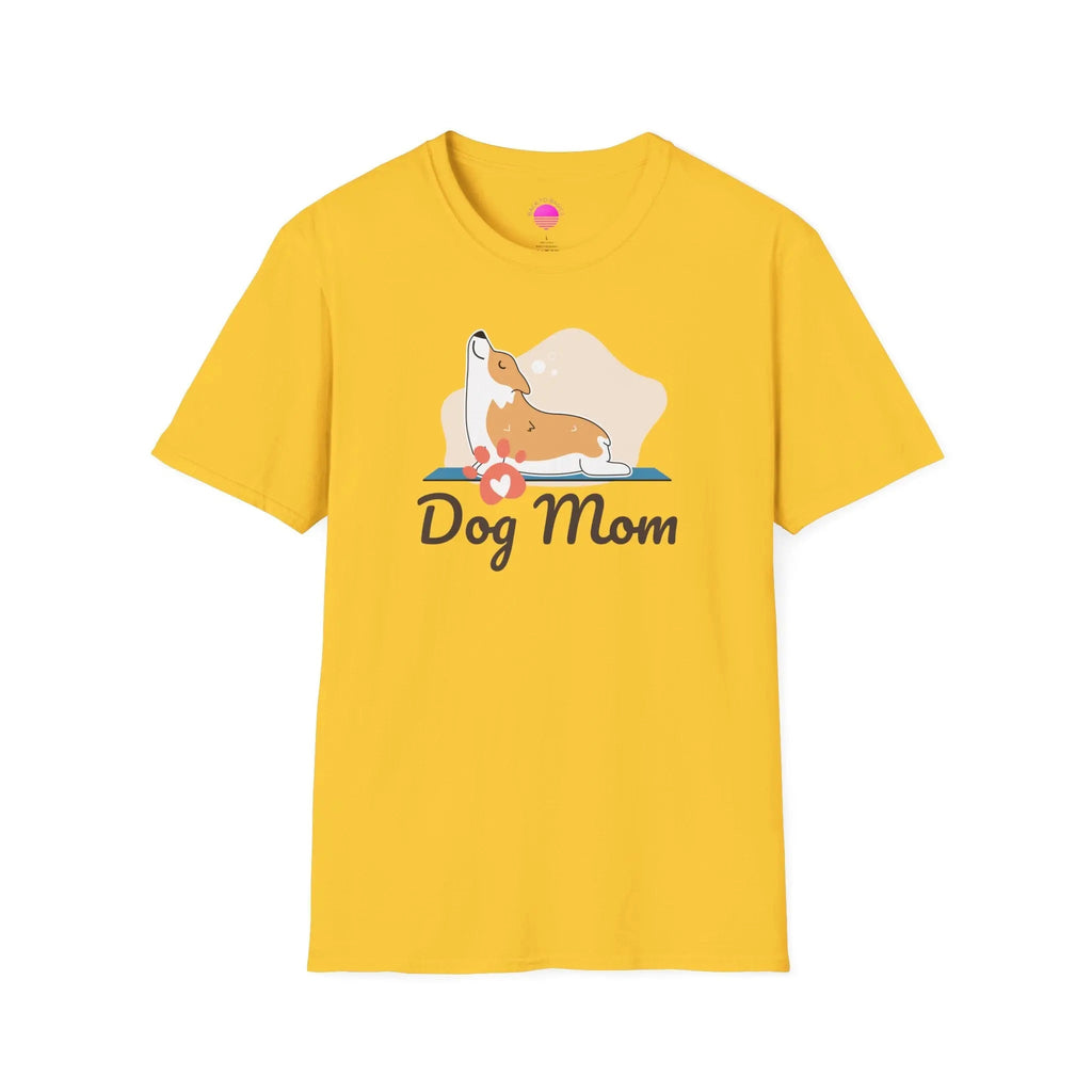 Dog Mom T-Shirt — Colorful Paw Print Tee for Pet Lovers