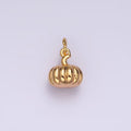 18K Gold Filled 9mm Pumpkin Fruit Puffed Add-On Charm | N-1760 W-481
