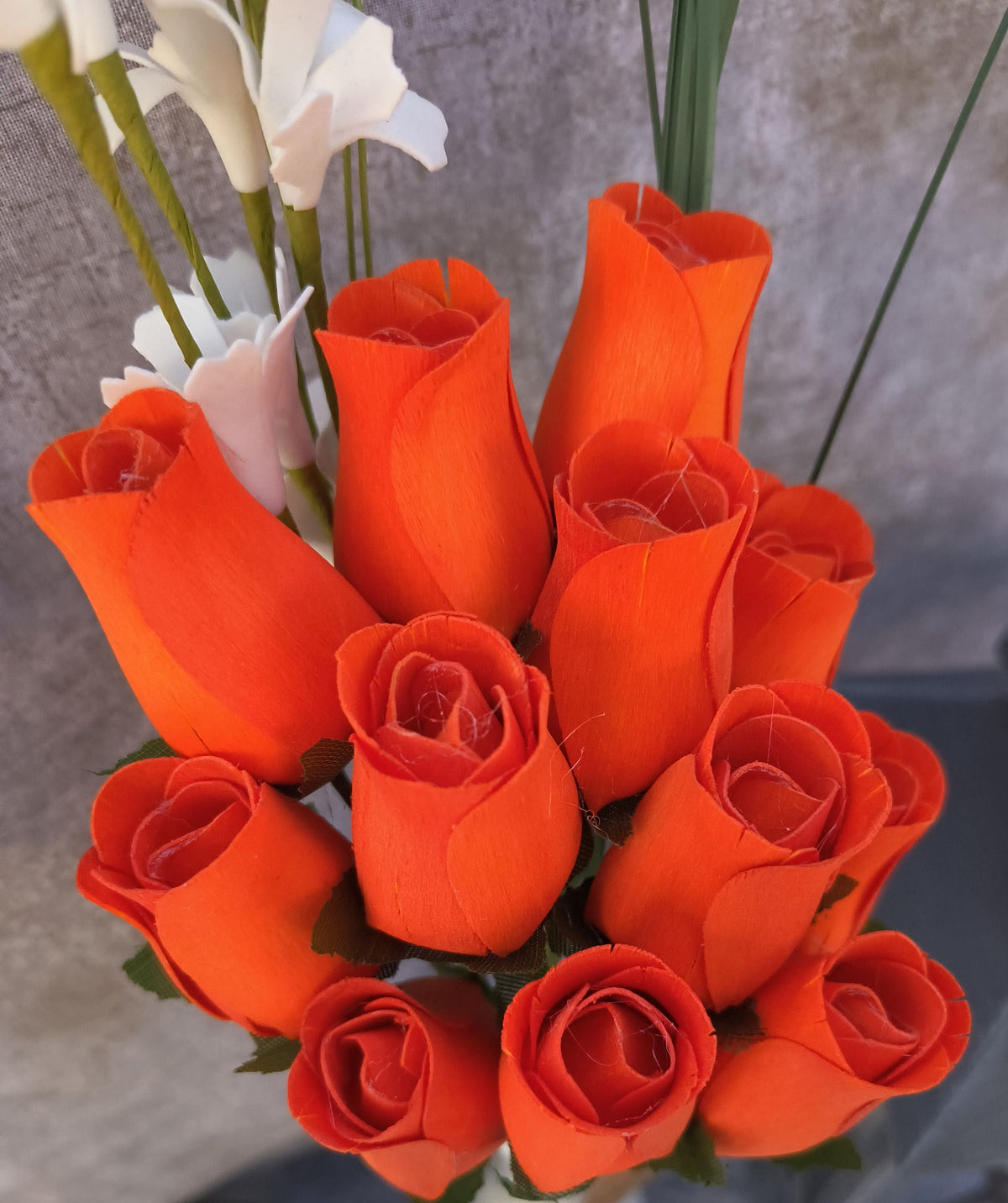 Halloween Wooden Rose Bouquet – All Orange