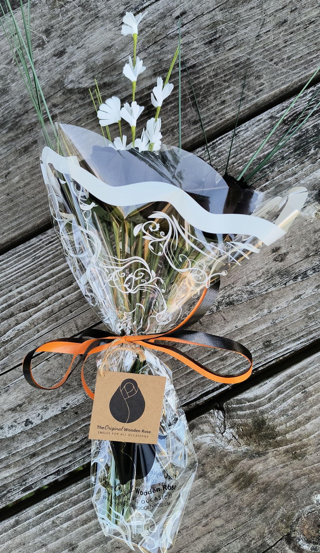 Halloween Wooden Rose Bouquet – All Black
