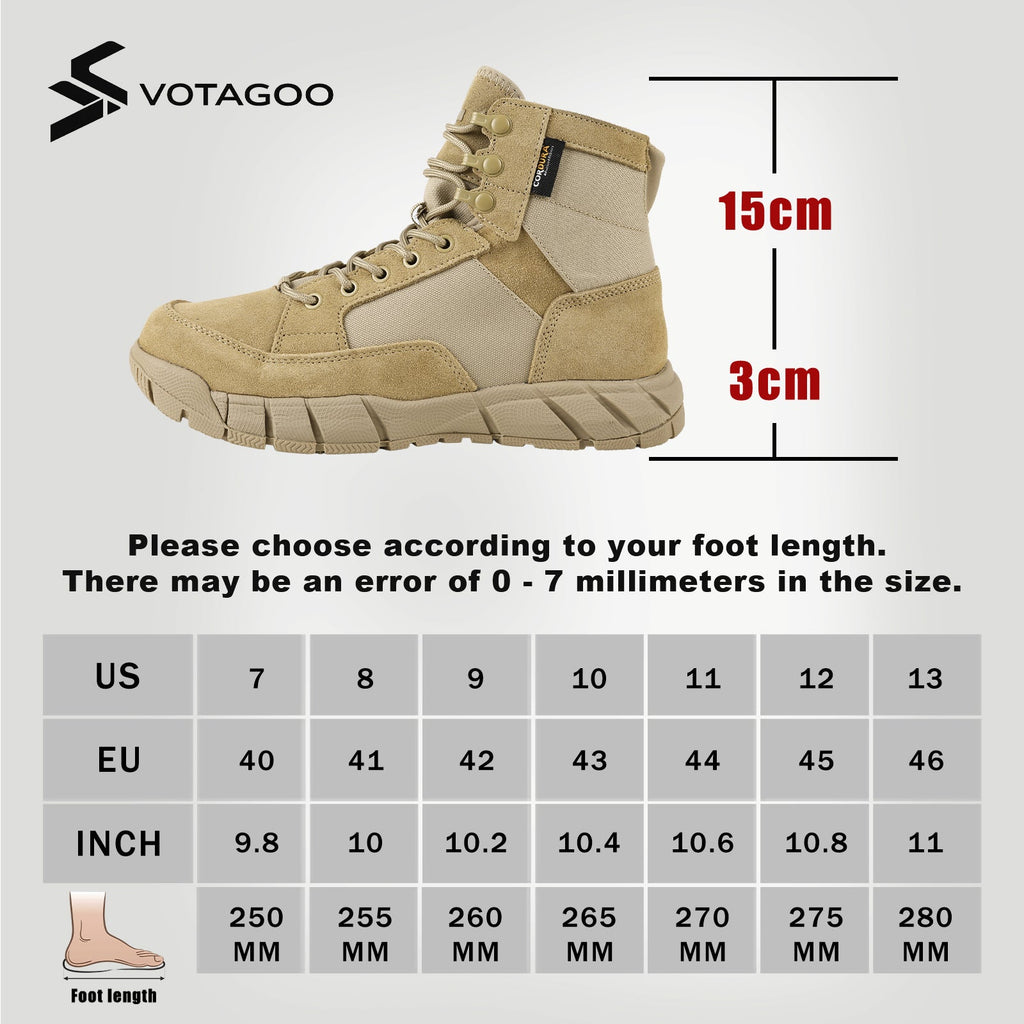VOTAGOO® Men's Lightweight Military Tactical Boots