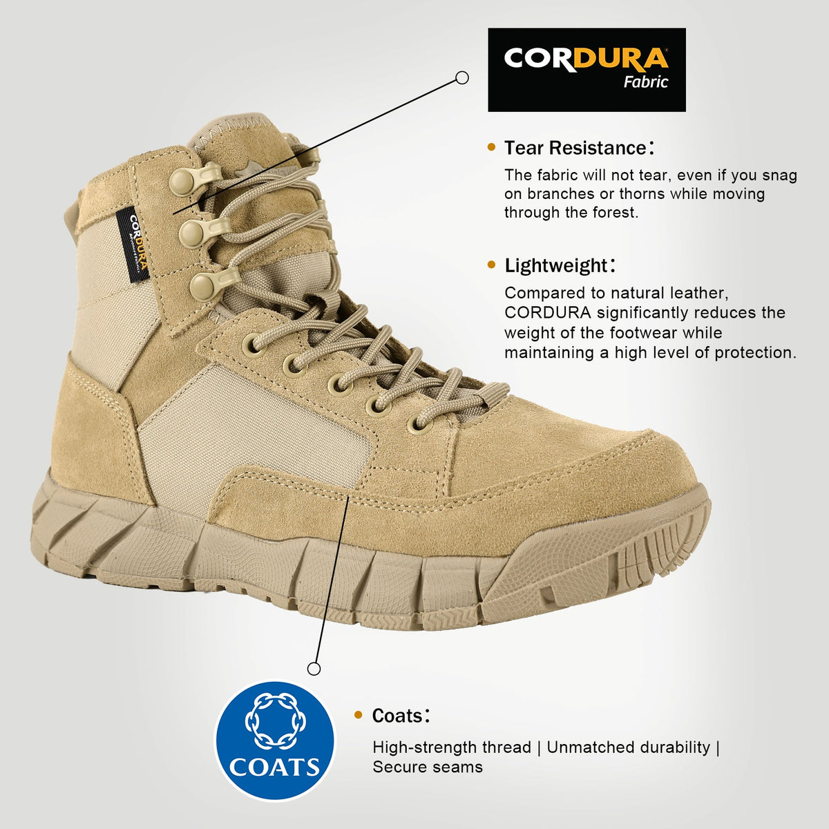 VOTAGOO® Men's Lightweight Military Tactical Boots
