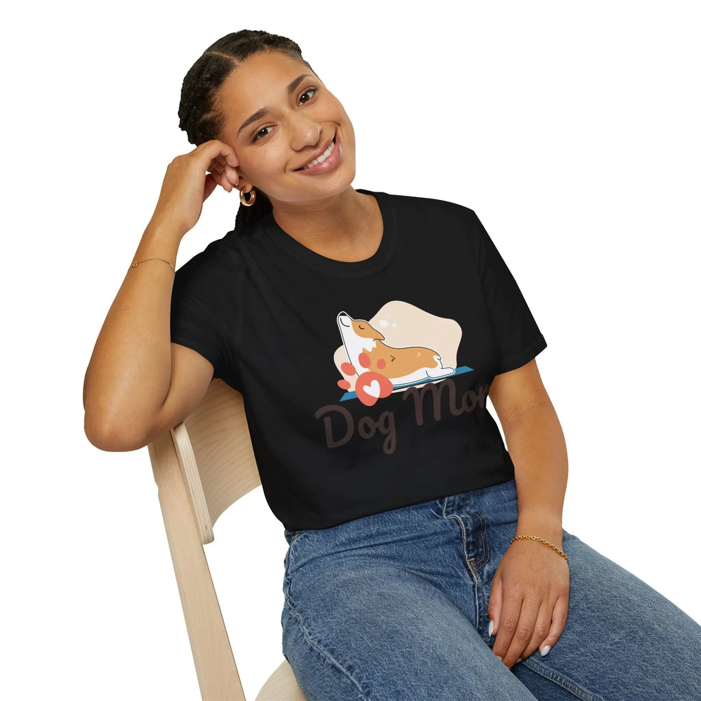 Dog Mom T-Shirt — Colorful Paw Print Tee for Pet Lovers