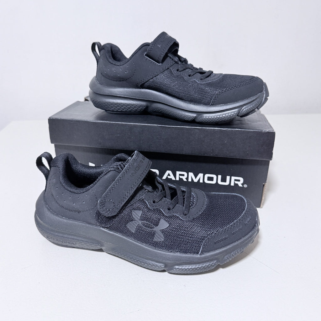 Under Armour Boys Assert 10 AC Running Shoes, Size 2Y, Black