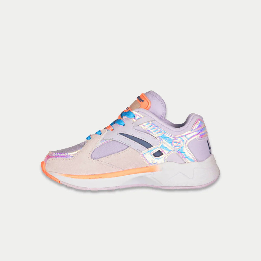 LA Gear Kids Catapult Light-Up Lowtop | Purple x Orange