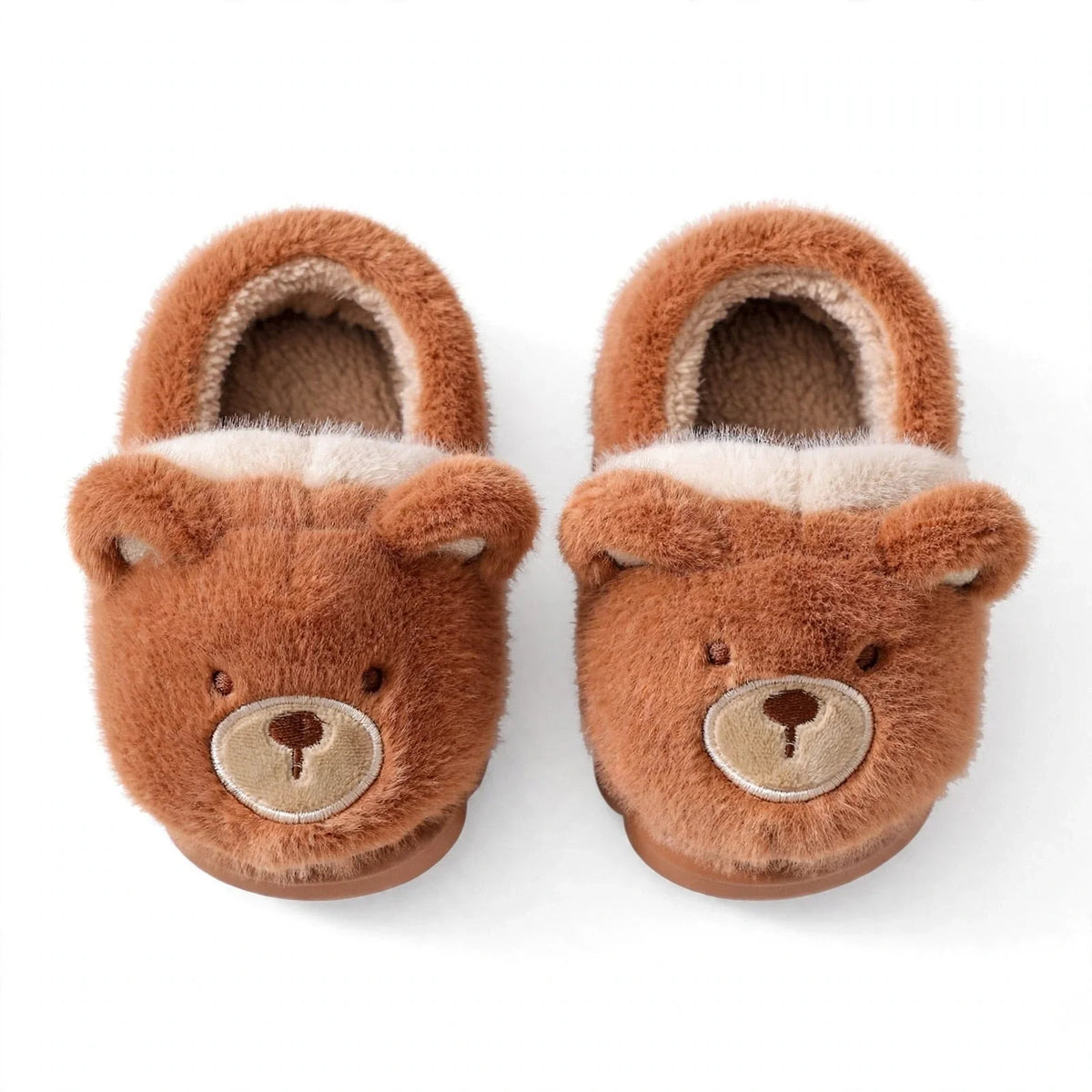 Kids’ Fuzzy Slippers | Bear & Bunny Animal House Shoes