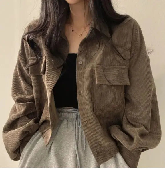 Vintage Corduroy Cropped Jacket