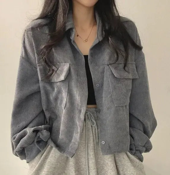 Vintage Corduroy Cropped Jacket